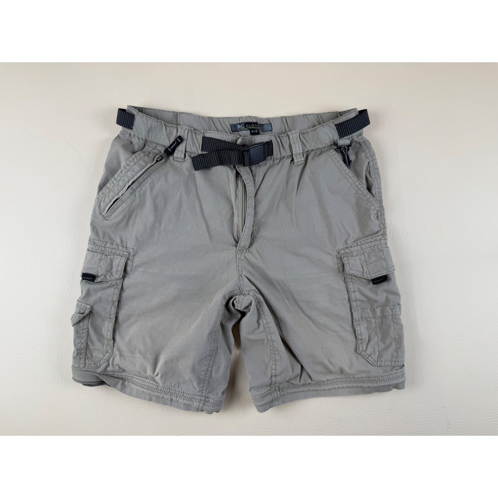 Hiking Gorpcore Utility Cargo Shorts Cotton Nylon Belted 30 BC Clothing
